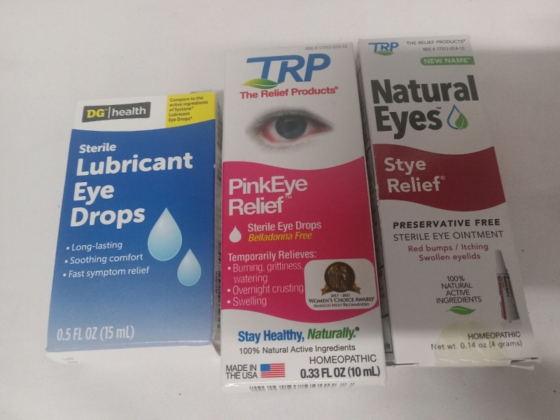 3 New | Variety Eyedrops | Largest is 15ml