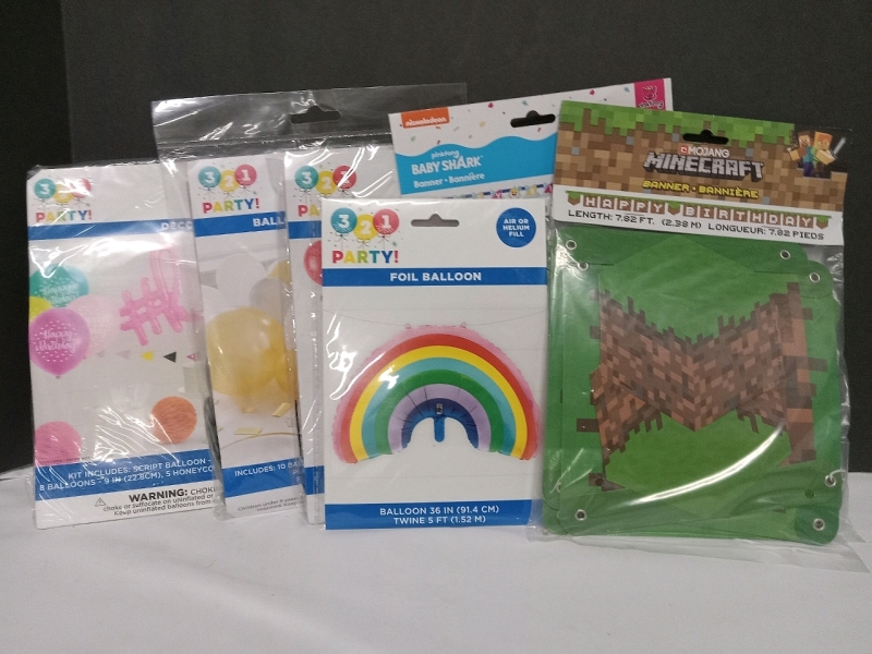 7 Pcs New | Kid's Birthday Party Lot
