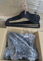 50 As-New Velvety Flocked Clothes Hangers 17.25" x 9" Incl Hook