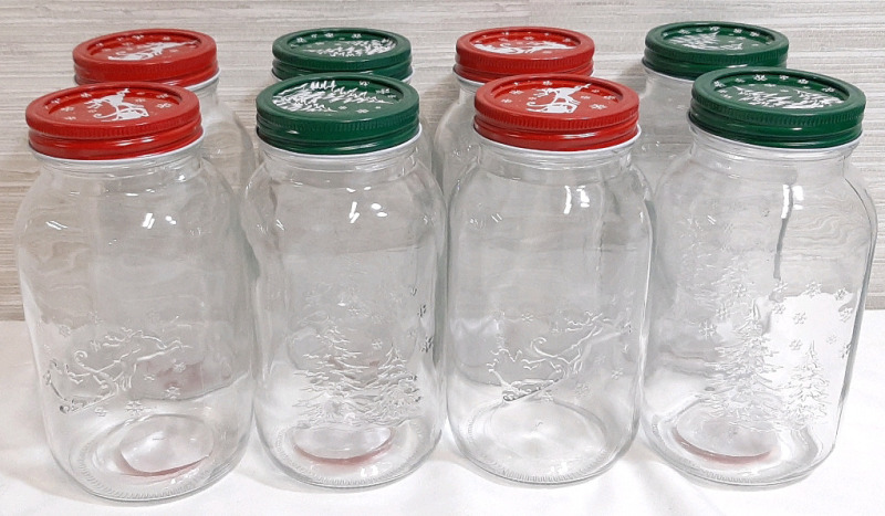 8 New Glass Quartz Jars (32floz)