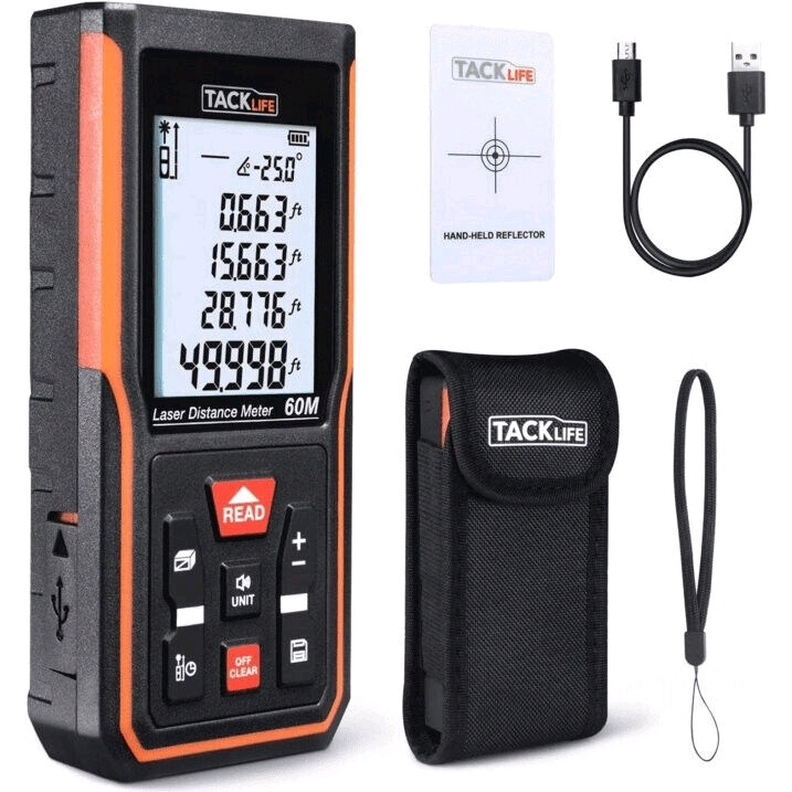 New TACKLife Laser Range Finder Distance Meter S5-60 : Test, Measure & Inspect