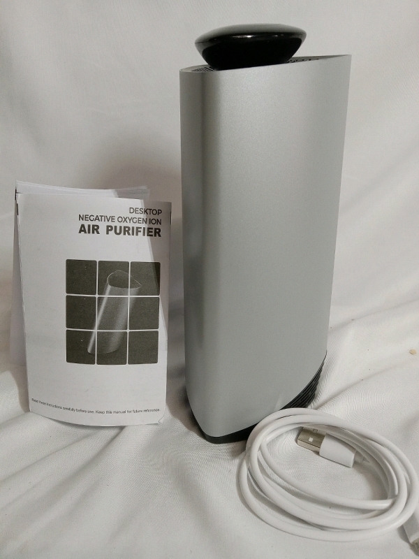 New | Desktop Negative Oxygen Ion Air Purifier | 8" Tall