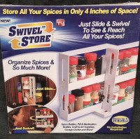 As New Swivel Store Spice Organizer - Stores Up To 20 Bottles 11" Long and Tall