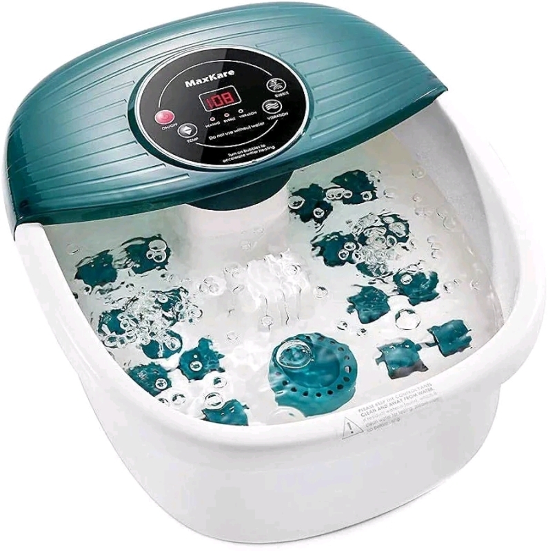 New MaxKare Foot Spa Massager with Rollers, Heated and Bubbles Model XKAM-SPA19