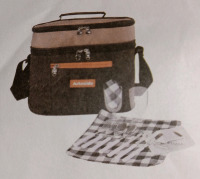 New | Arkmiido Picnic Backpack | Includes 8 Untensils, 2 Cups, 2 Napkins & Mini Cutting Board