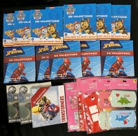 20 New Valentine's Packs: 15 Boxes Licensed Cards, 1x DIY Greeting Cards, 2x Trifold Card Packs, 2x Favor Box Packs