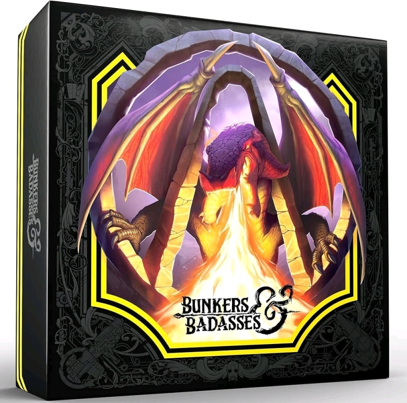 New Nerdvana Games: Bunkers & Badasses RPG: Sourcebook - Deluxe Edition - Box Loaded W/ Book, Miniatures, GM Screen & More, Official Borderlands License. Retails for $267!
