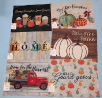 6 New Fall-Themed Printed Doormats for Indoor/Outdoor Use - 18" x 24" ea