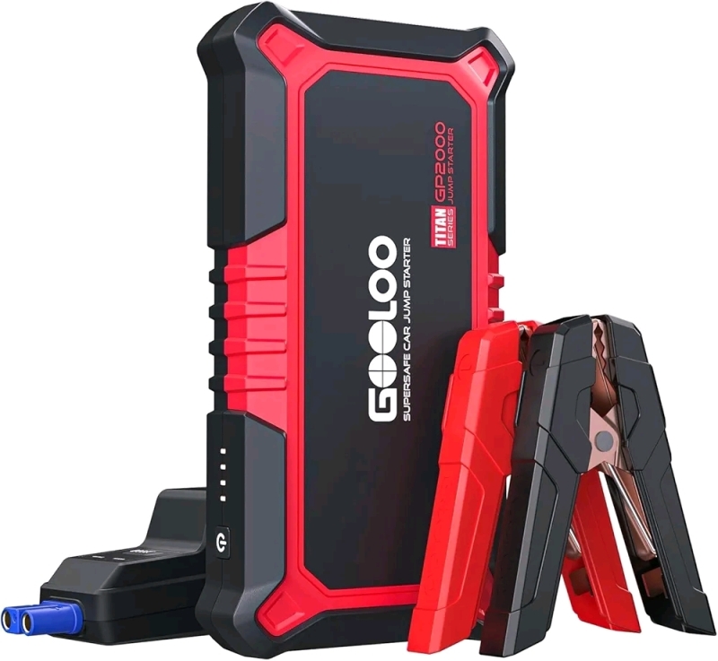 New GOOLOO GP2000 Jump Starter, 12V 2000A Portable Car Battery Charger(Up to 8.0L Gas, 6.0L Diesel Engines)