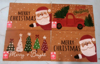 4 New Holiday Themed Coir Doormats (18"x27")