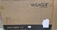 AS New VASAGLE Breakfast Kitchen Bar Stool Set of 2, Counter Chairs Oak Beige and White ULBC070W09