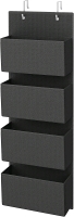 New SONGMICS Over the Door Organizer 4 Pockets, for Bedroom, Bathroom, Pantry, Kitchen, 4.7 x 13.2 x 39.4" Black URDH004B01