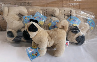 6 New Webkinz Pug w/Code , HM105 . Pet of the Month 2008 & 2009 . Retired . Measures 5" tall