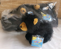 6 New Webkinz Black Bear w/Code , HM004 . Pet of the Month 2007 . Measures 6" tall