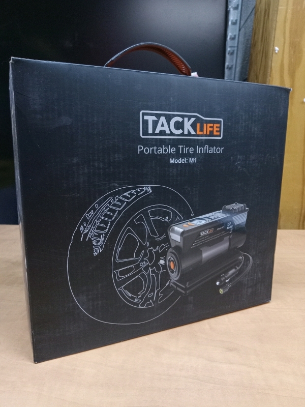 New | Tacklife Portable Tire Inflator | Box Measures 9x9"