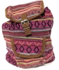 3 New Colorful Boho Bags : Mini Backpack, Hobo Bag & Tapestry-Style Crossbody Purse | Mini Backpack 10" x 4" x 10" Tall ea - 2