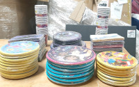 Lot of Children's Birthday Party Supplies, Including 6 Packs of Paper Cups, 15 Packs of Napkins, 22 Packs of Small Paper Plates & 11 Packs of Large Paper Plates