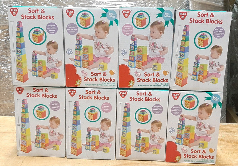 8 New Play Sort & Stack Blocks Sets