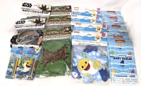 17 New Licensed Birthday Supplies : Star Wars Mandelorian, Minecraft & Baby Shark : Banners, Table Cloths & Mini Coloring Book Kits