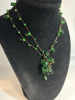 3 Spectacular Green Necklaces / Art Glass Wrap Bracelet/ One Toggle Swarovski Elements - 5