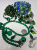 3 Spectacular Green Necklaces / Art Glass Wrap Bracelet/ One Toggle Swarovski Elements - 6