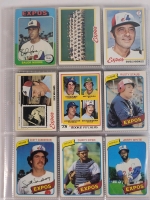 1975 - 1994 Montreal Expos MLB Baseball Trading Card Singles . 121 Trading Cards