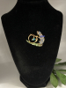 Stylish Rhinestone Embellished Cat Fishing in Bowl Brooch Approximately 1.65 x 1.46 Inch - 3