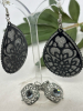 Two Rhinestone Brooches 2 Sparkling Pierced Earrings - 5