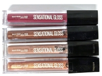 4 New Maybelline Sensational Glosses Lip Gloss 5ml ea - 02 Coral Craze, 03 Taupe With Me, 04 Blushed Bronze, 06 Berry Chic | Over $50 Retail Value
