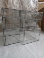 2 New | Clear Desk Organizer 4 Droors Ea.