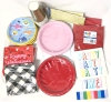 15 New Paper Party Supplies : 5 Packs Plates, 7 Packs Napkins, 2 Packs Straws, 1 Pack Cups