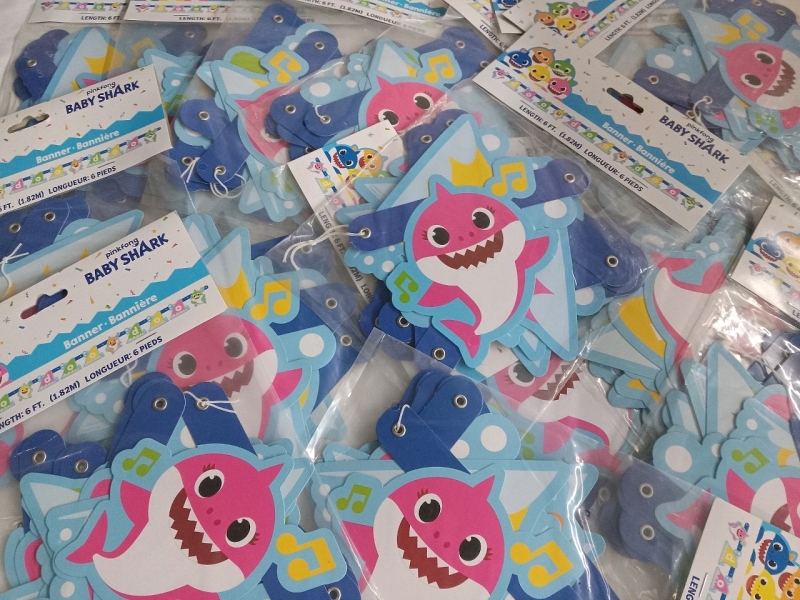 14 New | Baby Shark "Doo Doo Doo" Birthday Banners | 6ft Long ea.