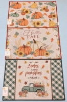 3 New Fall-Themed Tapestry Door Mats with Squishy, Foam-Like Backing - 20" x 30" ea