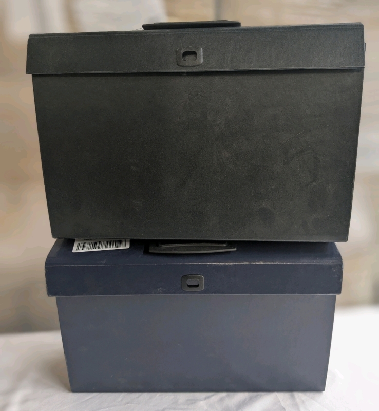 2 Pendaflex 19-Pocket Case Files with Broken Twist Lock Closures - 15.25" x 5" x 10" ea