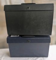 2 Pendaflex 19-Pocket Case Files with Broken Twist Lock Closures - 15.25" x 5" x 10" ea
