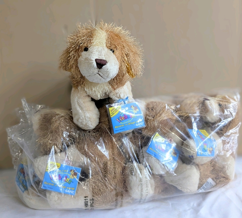 6 New Ganz WEBKINZ Cocker Spanials HM011 with Sealed Codes Intact | Around 6.5" Tall
