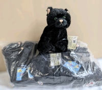 6 New Ganz WEBKINZ Black Cats HM135 with Sealed Codes Intact | Around 6.5" Tall