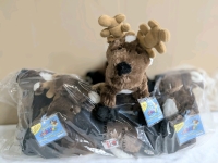 6 New Ganz WEBKINZ Reindeers HM137 with Sealed Codes Intact | Around 8" Tall