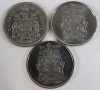 1968 - 2002 Canadian 50 Cent Half Dollars . 1968 &times;2 , 1969 , 1972 , 1973 , 1974 , 1976 & 2002 &times;2 . Nine (9) Coins . - 4