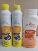 3 New | 70SPF Sunscreen Bottles | Largest is 237mL