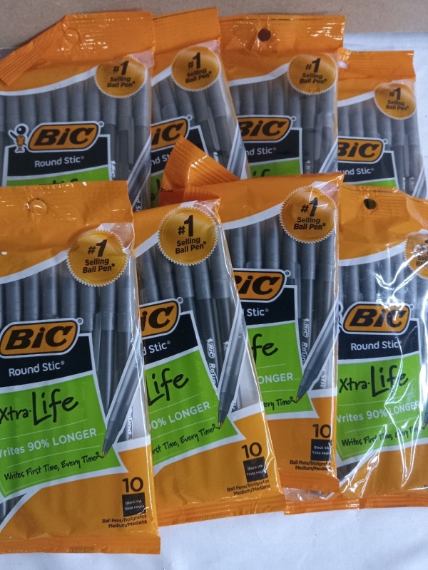 80 New | Bic Ball Point Pens: Black