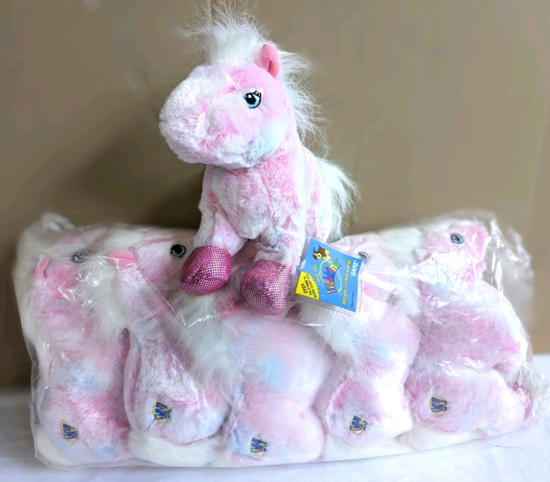 6 New Ganz WEBKINZ Pink Pony HM117 with Sealed Codes Intact | Around 7.5" Tall