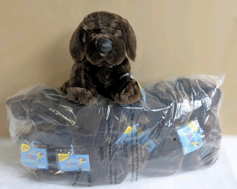 6 New Retired Ganz WEBKINZ Chocolate Labs HM138 with Sealed Codes Intact | Around 6" Tall