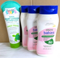 4 New Baby Products : 3 SPF 50 Sunscreen Lotion 236ml ea, Gentle Steps Daily Baby Lotion with Colloidal Oatmeal 227g | EXP 03/2026