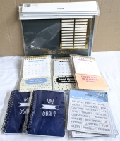 16 New Paper & Office Products : 4 File Folder 3-Packs with Stickers, 6 Desktop 2025 Flip Calendars, 4 Magnetic Words Sets, 2 My Goals Notebooks