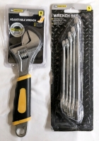 2 New Tools / Tool Sets : 8" Adjustable Wrench & 5-Pieve Wrench Set