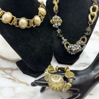 Relic Watch Two Chunky Necklaces
