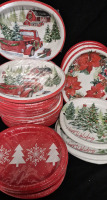 184 New Holiday Style Paper Plates 12 by 10"