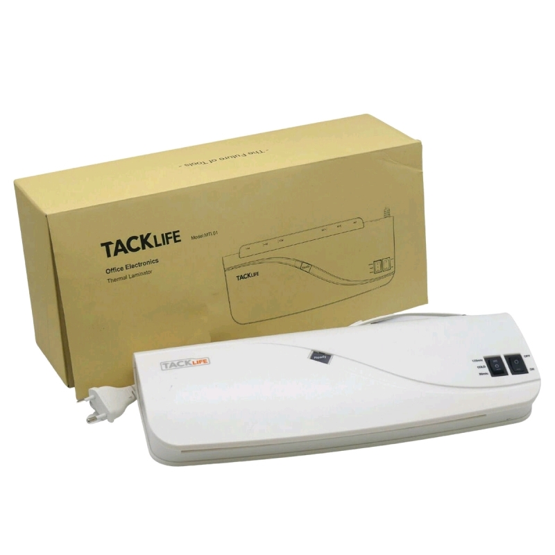 New Tacklife MTL01 Thermal Laminator with 10 Assorted Size Hot Pockets