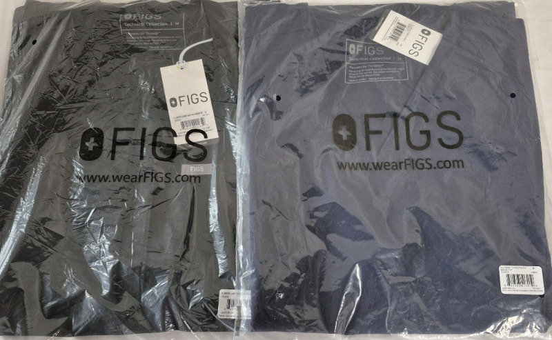 2 New Sz Medium Women's FIGS Scrub Tops